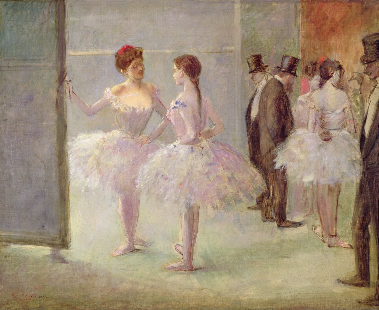 Operadaki Kanatlardaki Dansçılar, 1900 dolayları by Jean Louis Forain