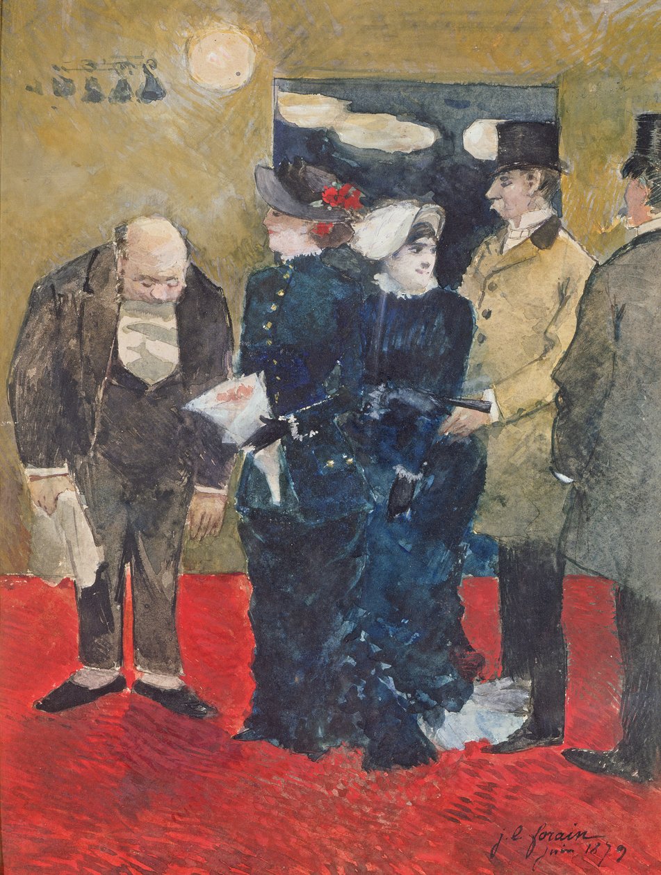 Restorana Giriş, 1879 by Jean Louis Forain