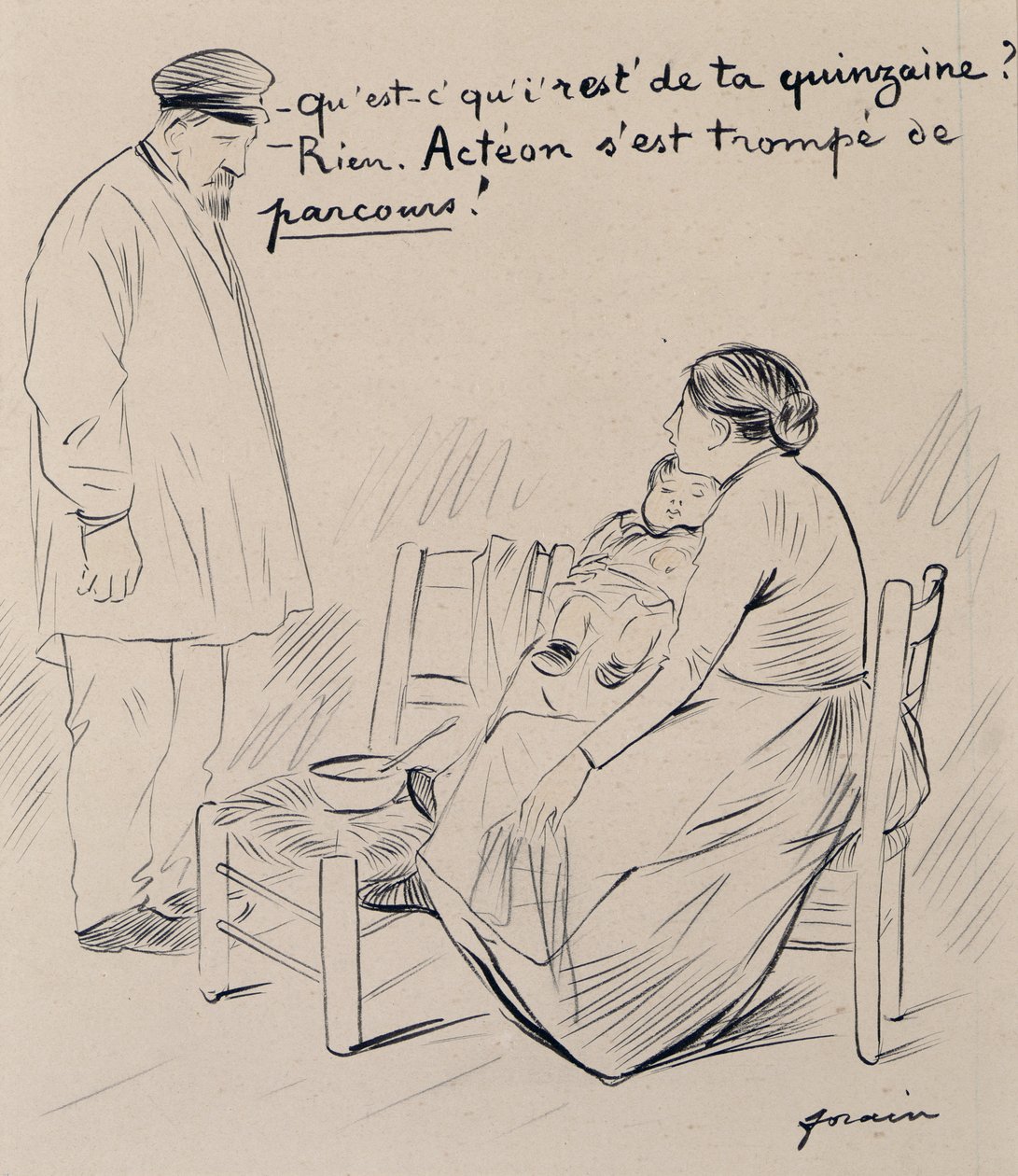 On Beş Gününüzden geriye ne kaldı - Hiçbir şey. Acteon S'Est Yanlış Kurs' by Jean Louis Forain