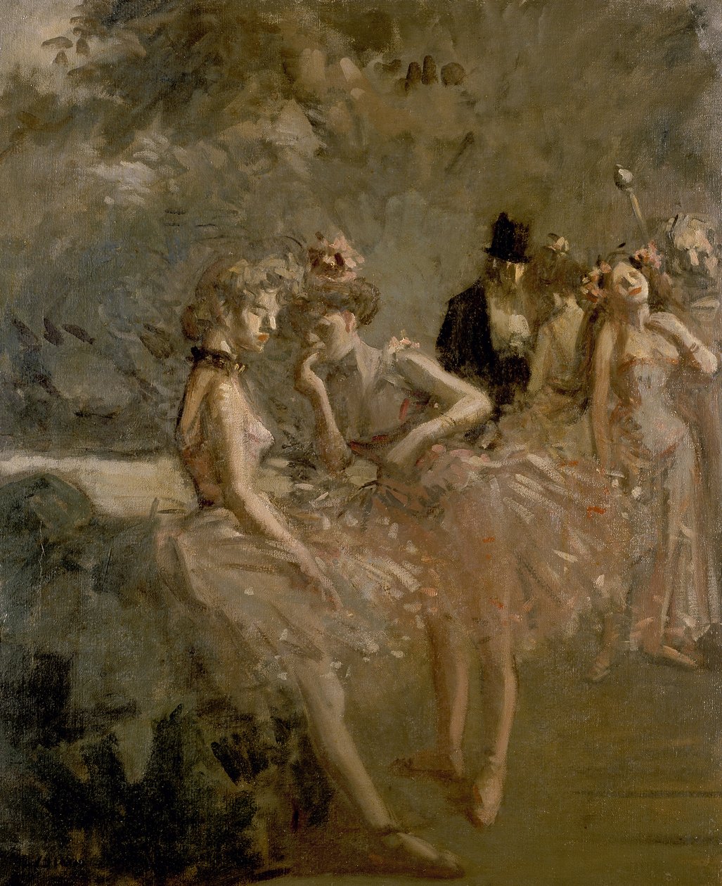 Bir Tiyatronun Kanatlarında Sahne, c. 1870 - 1900 by Jean Louis Forain