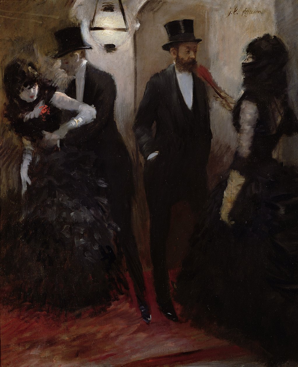 Operadaki Koridorlar, 1885 by Jean Louis Forain