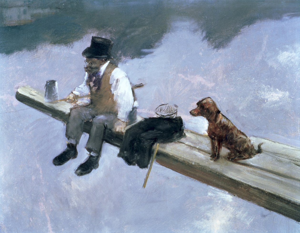 Balıkçı, balık tutan bir adamın detayı, 1884 (bkz. 80709) by Jean Louis Forain