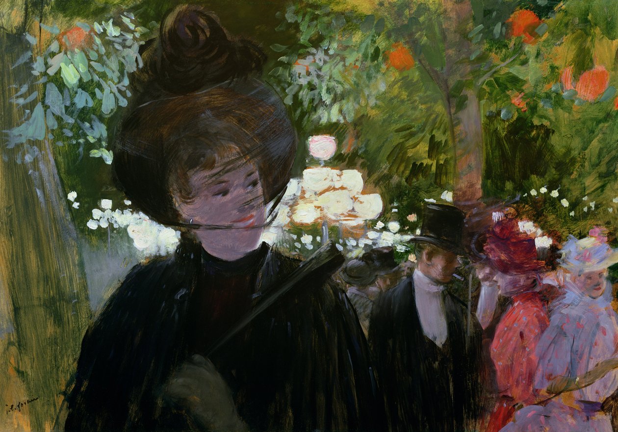 Paris'teki Bahçe, 1882 dolayları by Jean Louis Forain