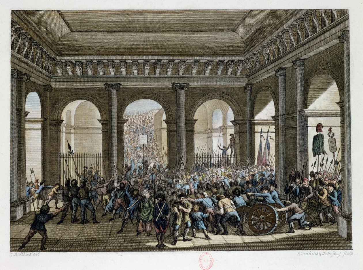 Tuileries'i işgal eden Paris halkı (20 Haziran 1792), 1792 by Jean Louis the Younger Prieur