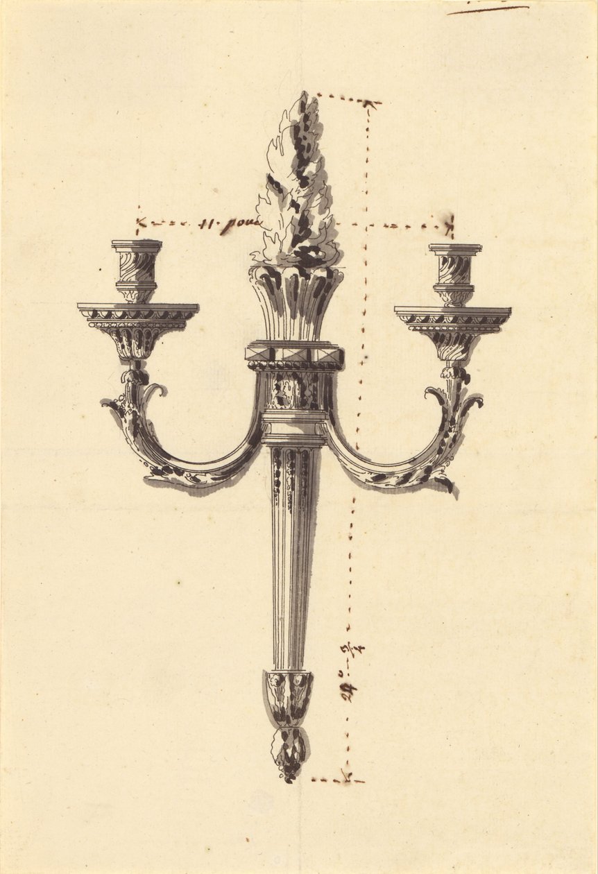 Duvar Işığı için Çizim by Jean Louis Prieur