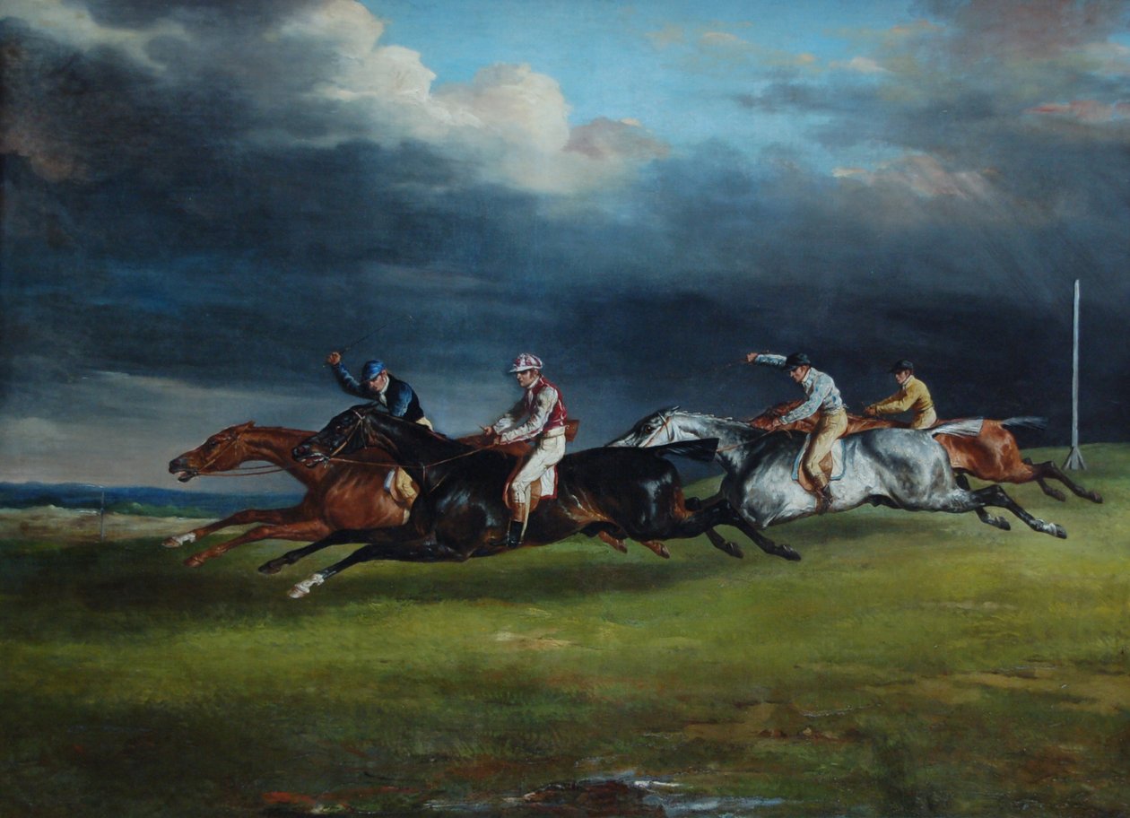 Derby olarak bilinen at yarışı by Theodore Gericault