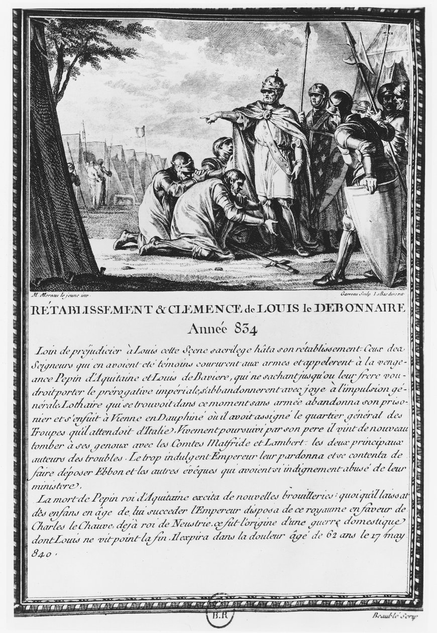 Louis I, Dindar veya Güleryüzlü by Jean Michel the Younger Moreau