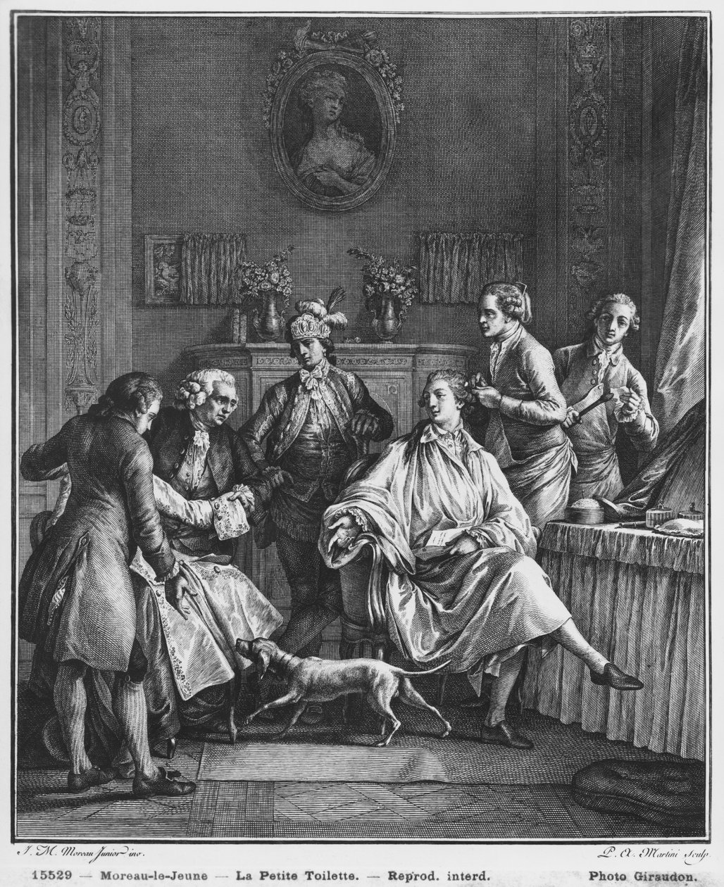 Küçük Tuvalet, Pietro Antonio Martini (1739-97) tarafından oyulmuş by Jean Michel the Younger Moreau