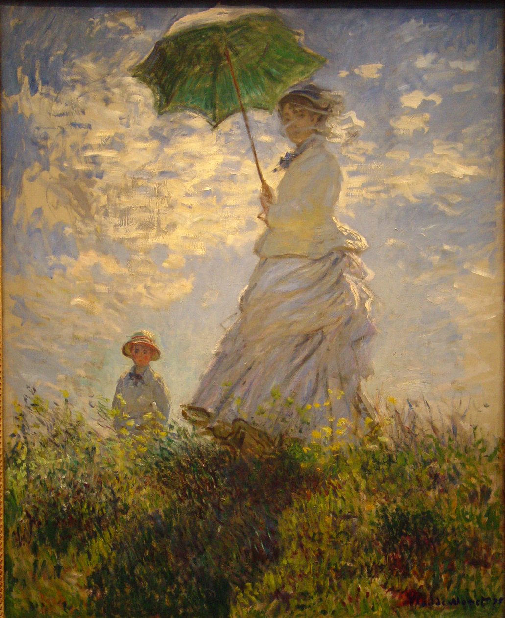 Şemsiyeli kadın by Jean Monet