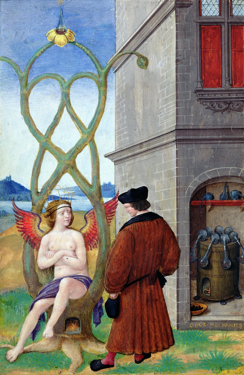 Simyacı ve Doğa Arasındaki Diyalog, 1516 by Jean Perreal