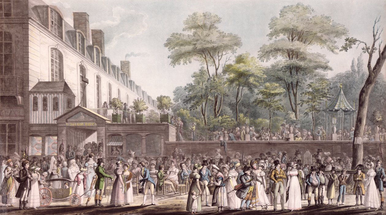 Türk Bahçesinde Gezinti Yolu, Boulevard du Temple, 1810 by Jean Pierre Marie Jazet