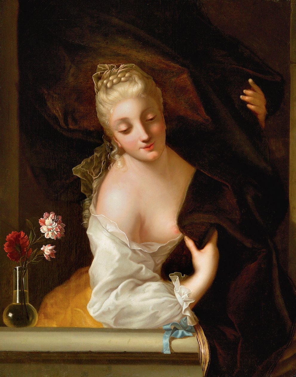 Bir pencerede bir bayan by Jean Raoux