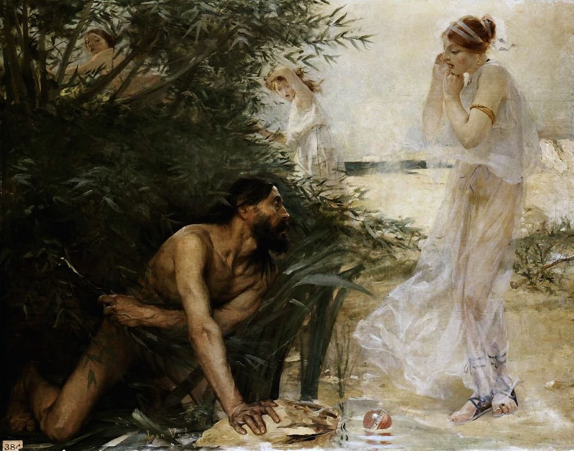 Ulysses ve Nausicaan by Jean Veber