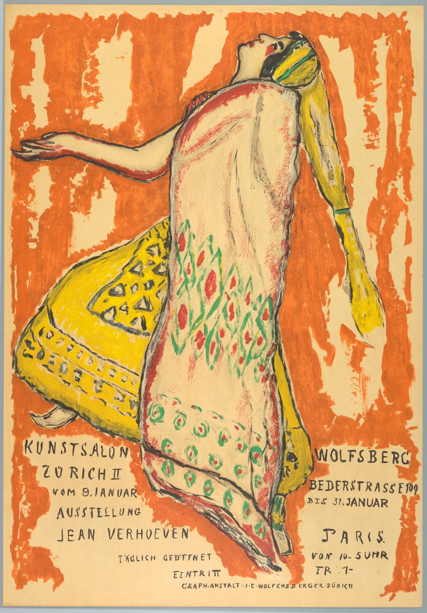 Poster, sergi Jean Verhoeven, Kunst Salon Wolfburg, ca.1915 by Jean Verhoeven