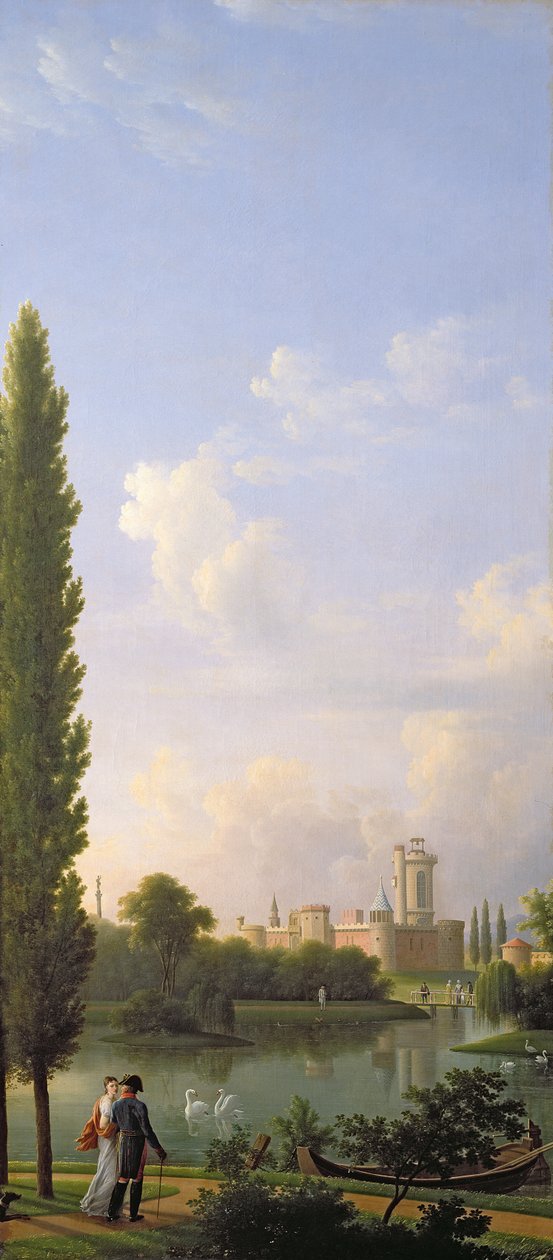 Viyana yakınlarındaki Laxenburg Kalesi, 1810 by Jean Joseph Xavier Bidauld