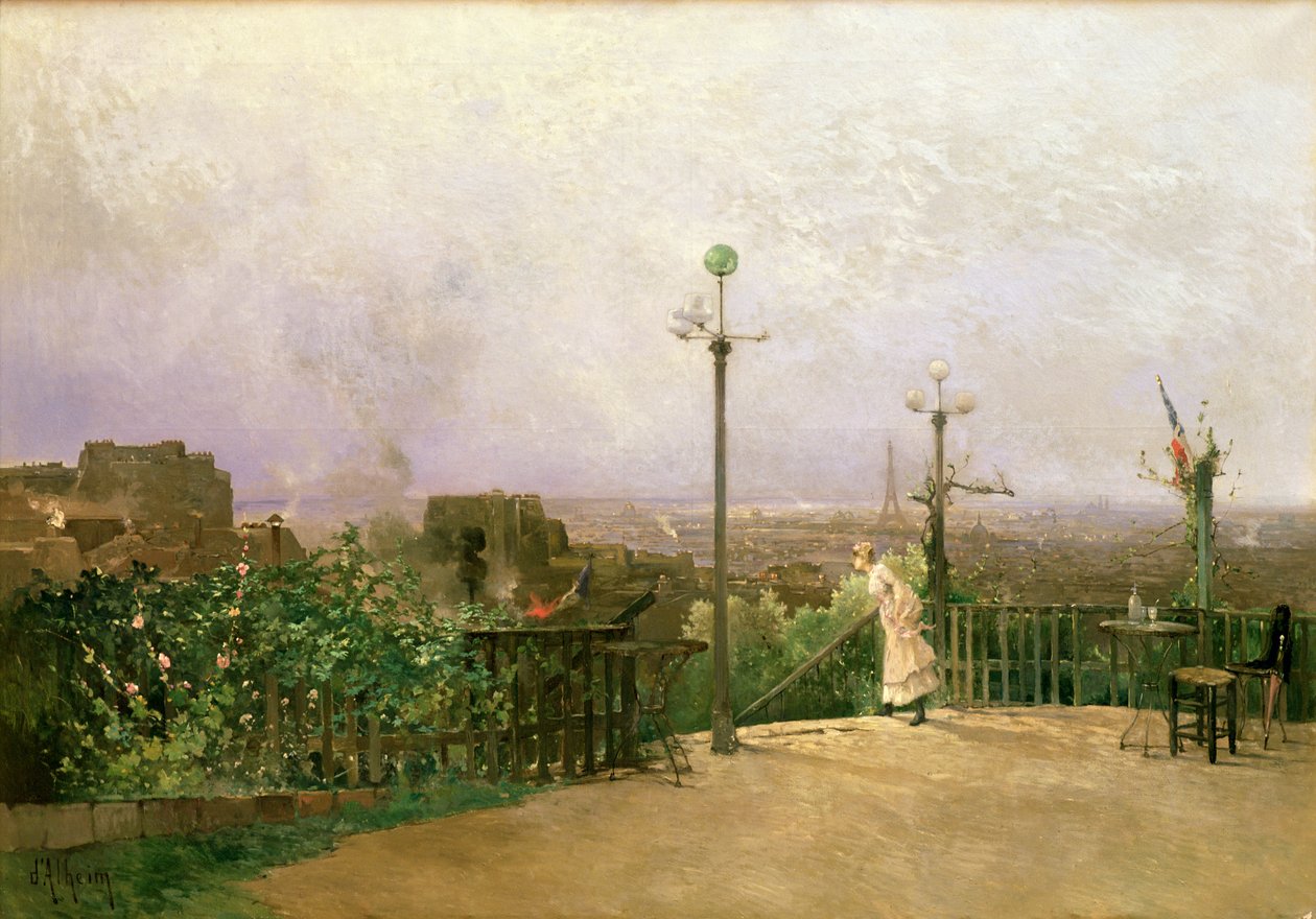 Montmartre'nin tepelerinden görülen Paris (ayrıntılar için bkz. 164311, 164312) by Jean d