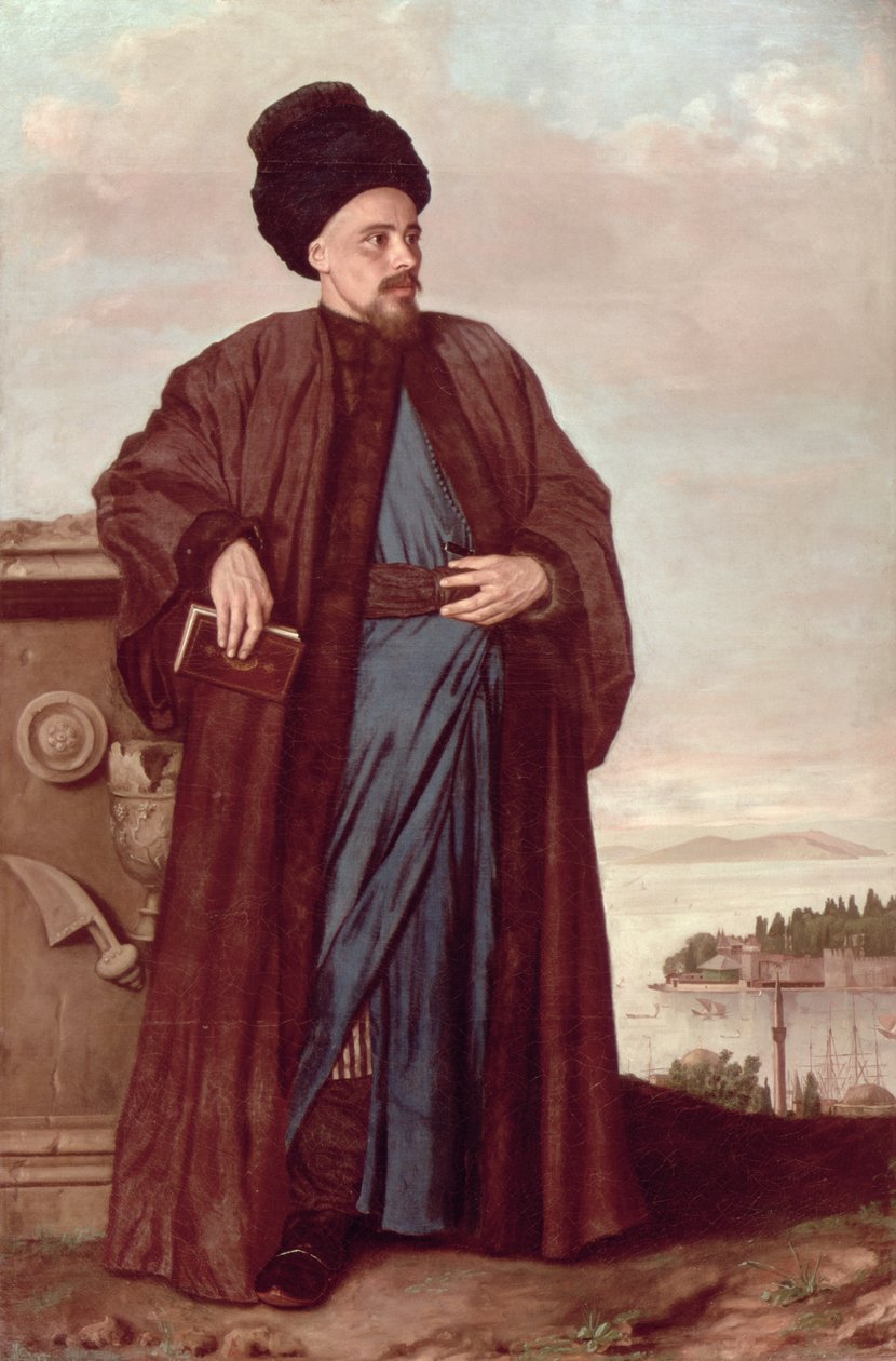 Richard Pococke, oryantal kostümlü, 1738 by Jean Étienne Liotard