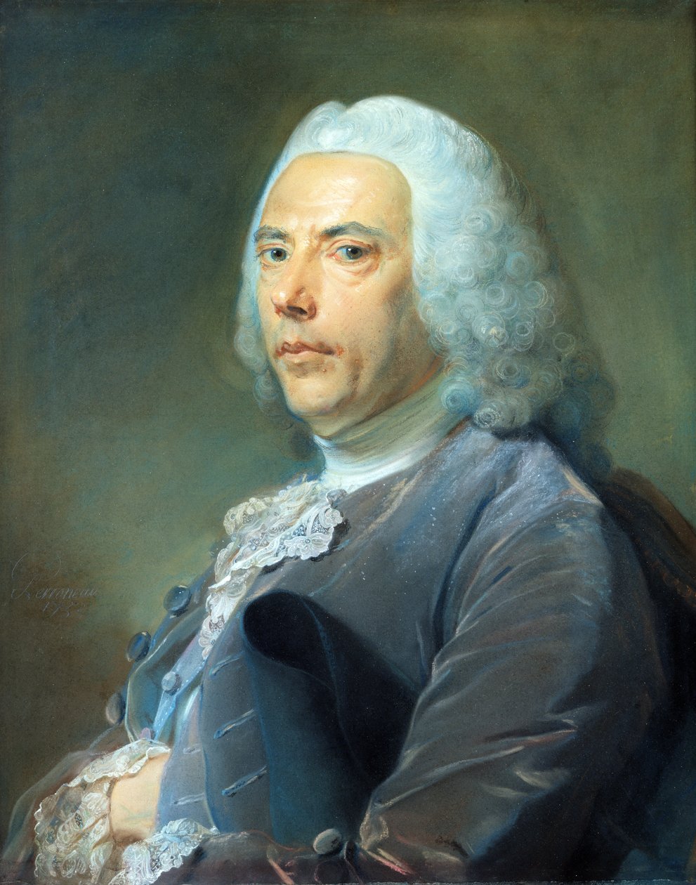 Pierre Bouguer (1698-1758) 1753 (kağıt üzerinde pastel) by Jean Baptiste Perronneau