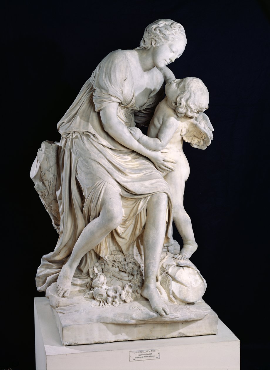 Aşk ve Dostluk, 1758 (mermer) by Jean Baptiste Pigalle