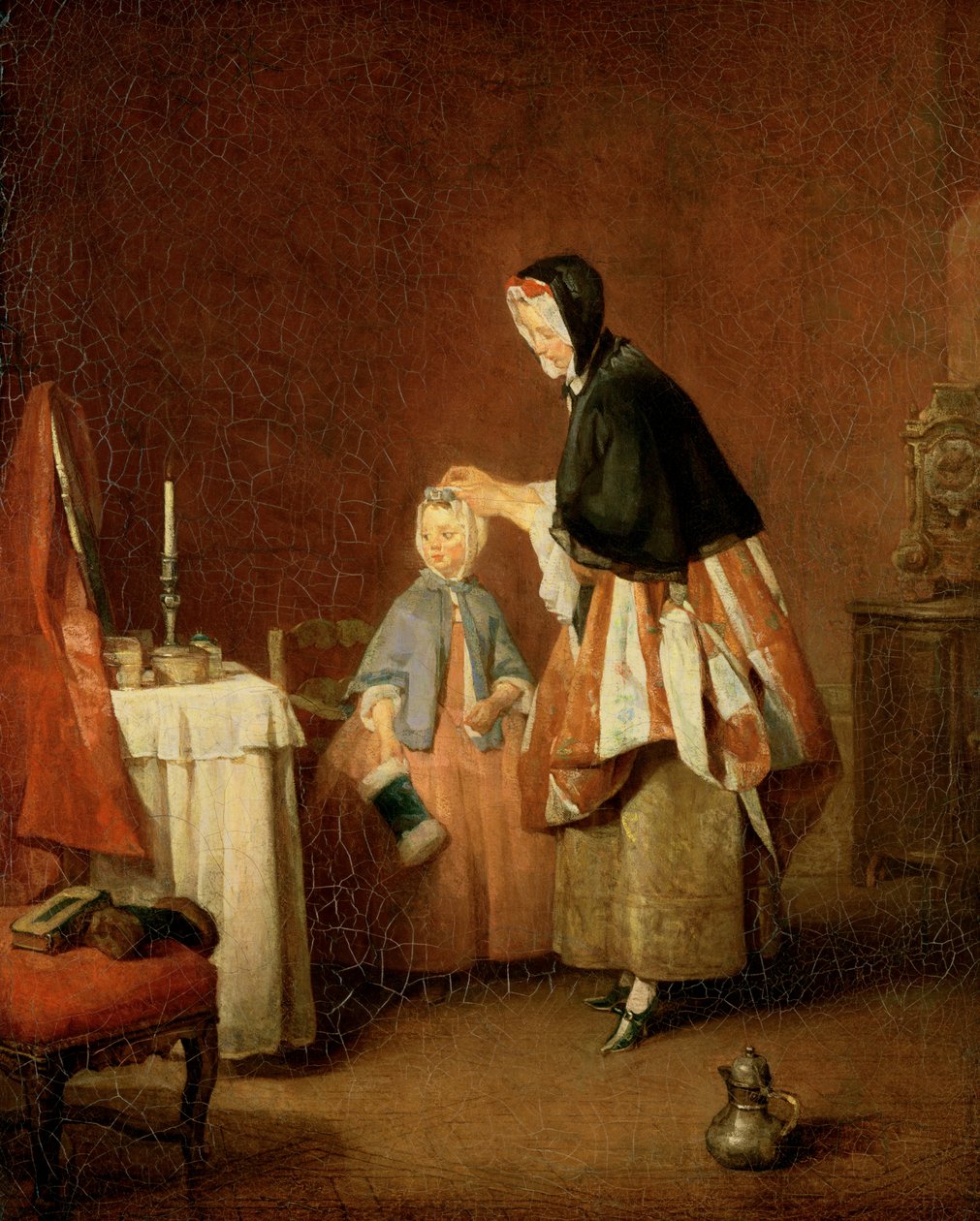 Sabah Tuvaleti by Jean Baptiste Simeon Chardin