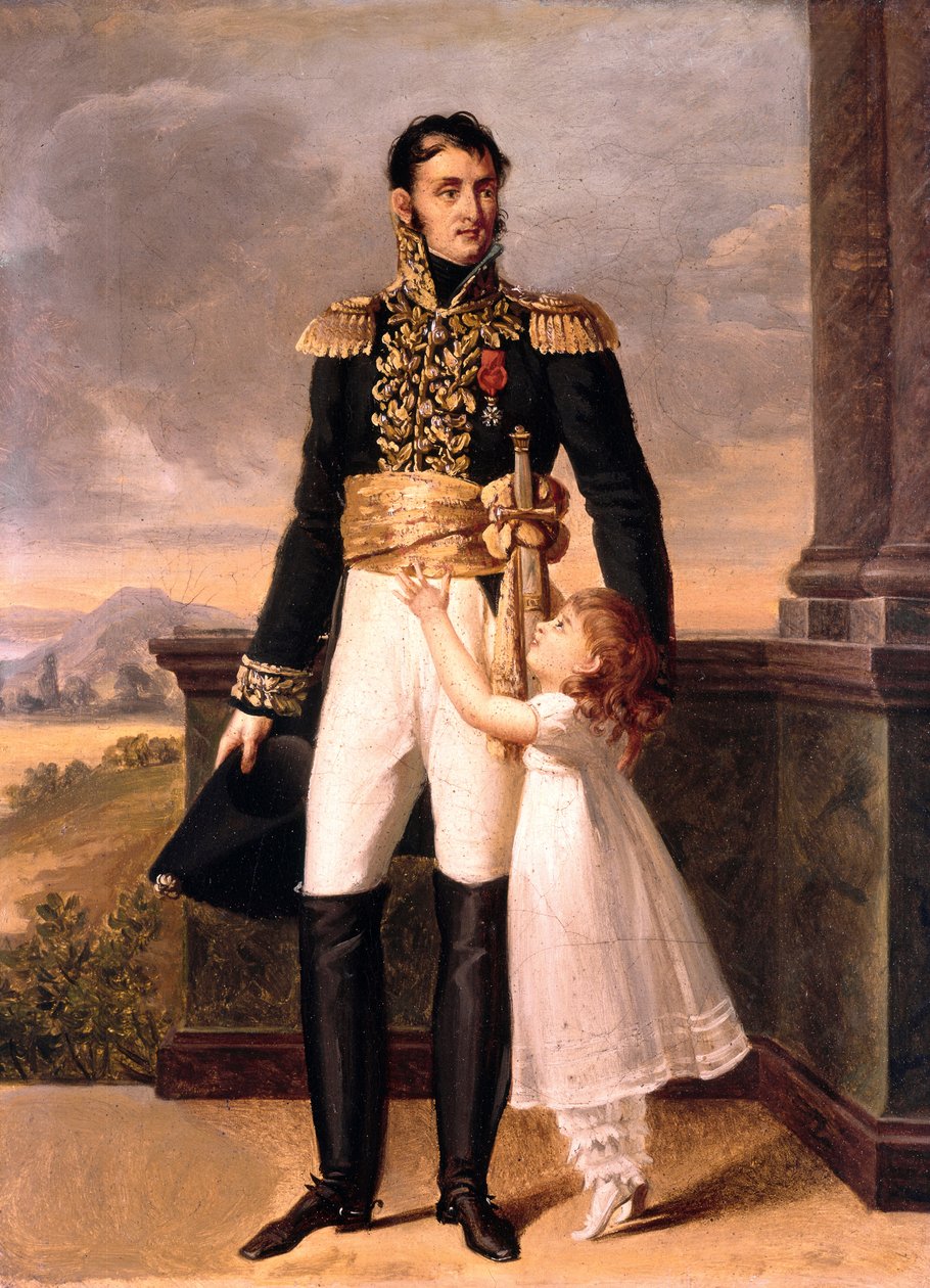 General Junot ve kızı Josephine, c. 1805 (resim) by Jean Baptiste (attr. to) Isabey