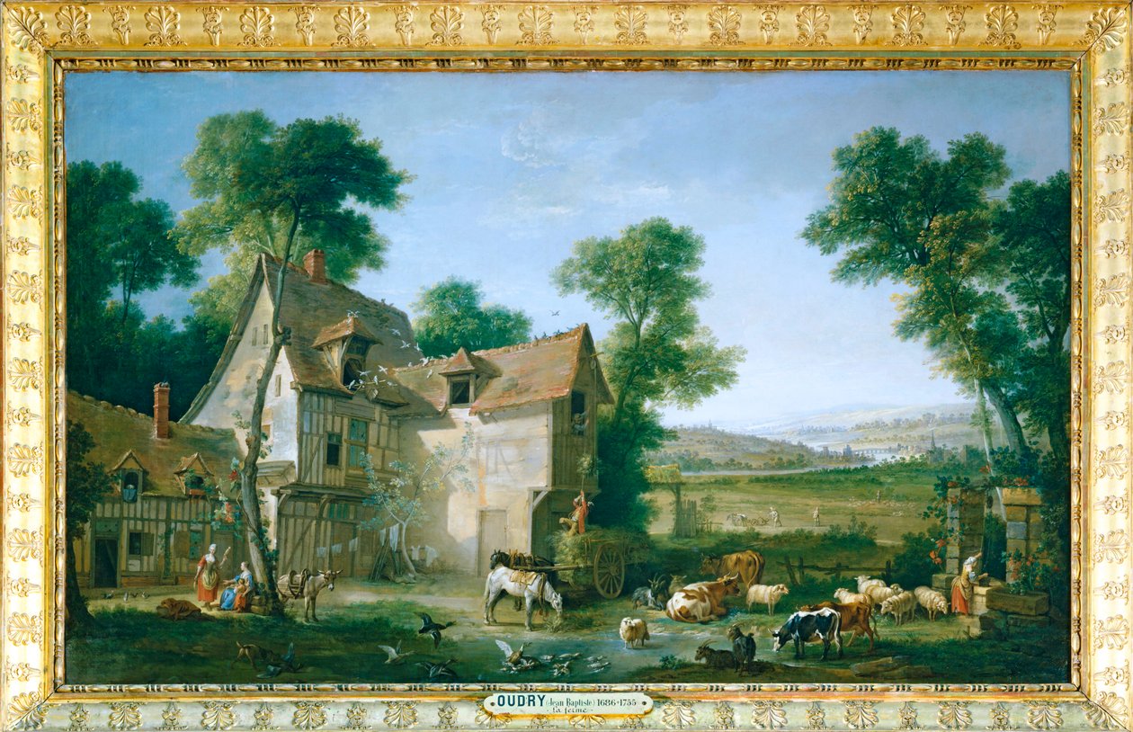 La ferme - Çiftlik ... by Jean-Baptiste (school of) Oudry