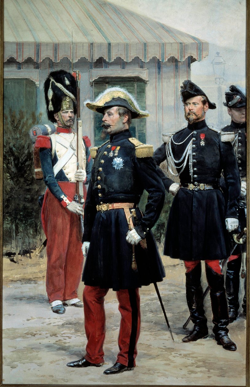 İmparator III. Napolyon'un (1808-1873) portresi. Edouard Detaille (1848-1912) tarafından suluboya. 19. yüzyıl Paris, Musee de l'Armee by Jean Baptiste Edouard Detaille
