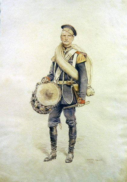 Bir davulcunun portresi by Jean Baptiste Edouard Detaille