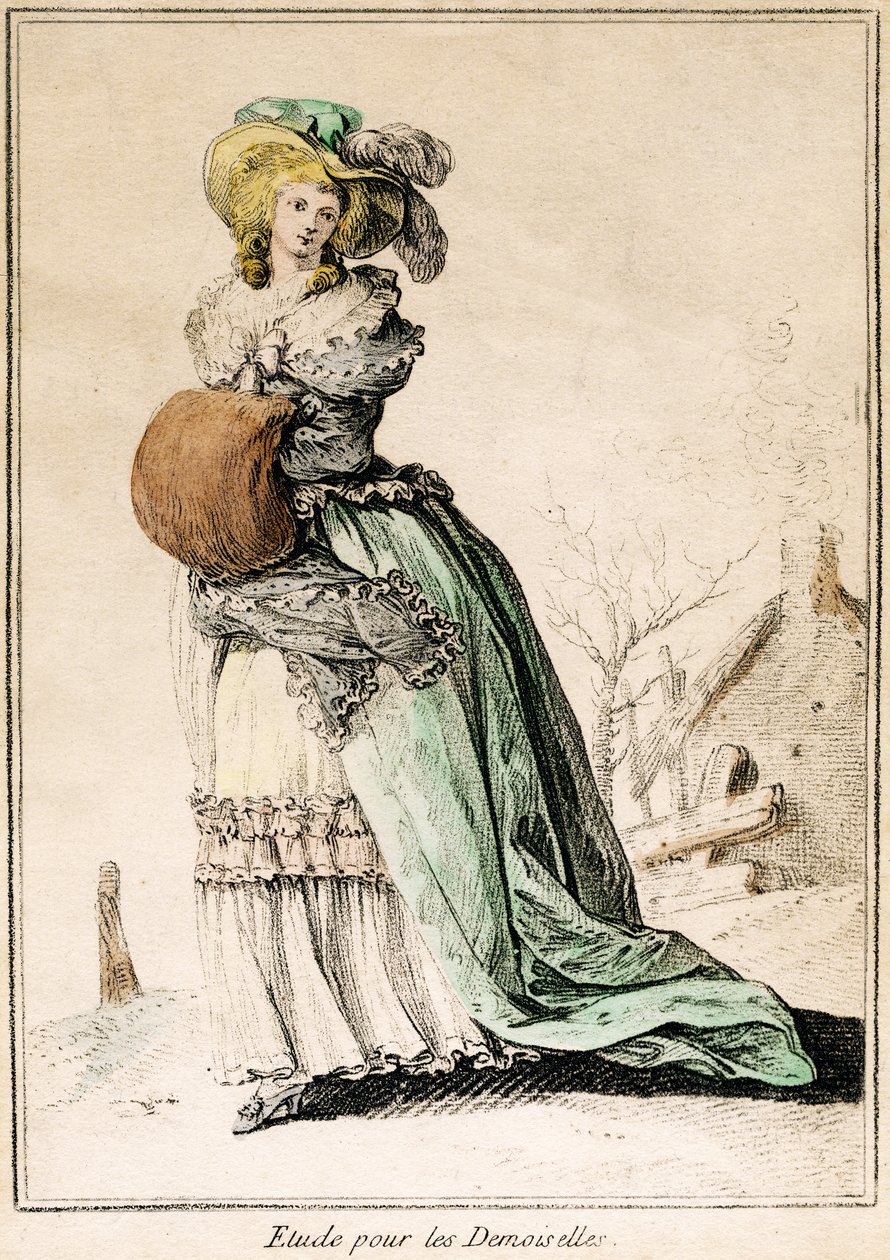 Demoiselles için Çalışma by Jean-Baptiste Huet