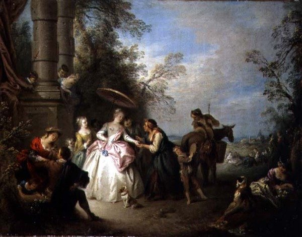 Falcı (tuval üzerine yağlı boya) by Jean Baptiste Joseph Pater