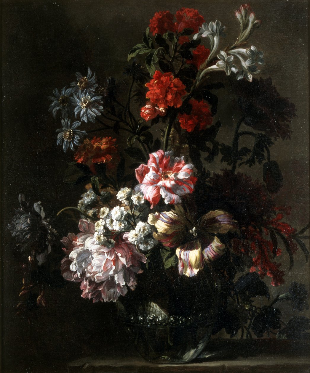 Çiçeklerin Natürmortu (tuval üzerine yağlıboya) by Jean-Baptiste Monnoyer