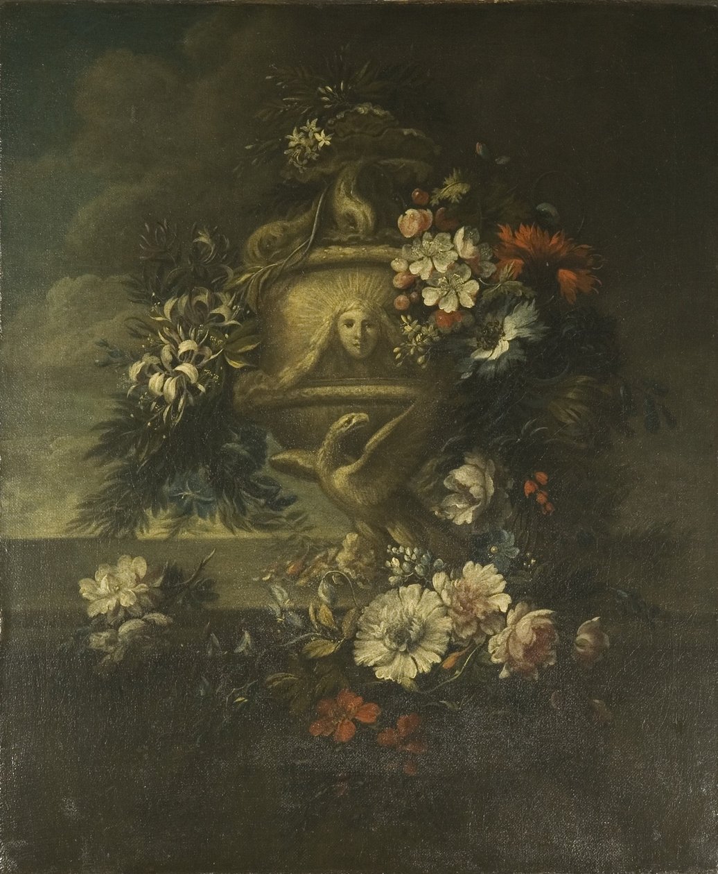 Heykel Vazoda Çiçekler (tuval üzerine yağlı boya) by Jean Baptiste Monnoyer