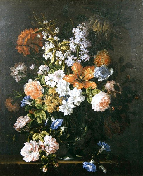 Çiçeklerin Natürmortu (tuval üzerine yağlı boya) by Jean Baptiste Monnoyer