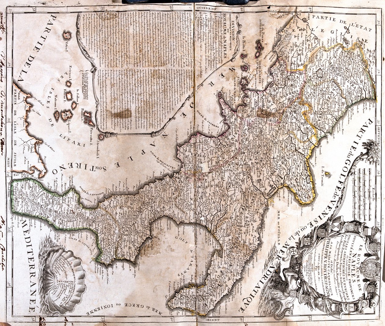 Lazio, Abruzzo, Molise, Apulia, Basilicata, Calabria, Campania, İtalya by Jean-Baptiste Nolin