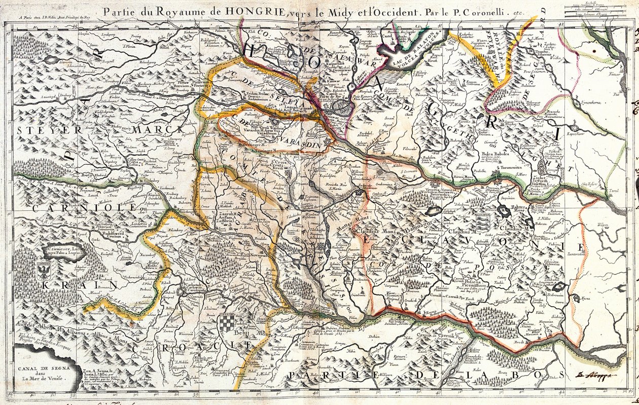 Güneybatı Macaristan, kuzey Hırvatistan, doğu Slovenya by Jean-Baptiste Nolin