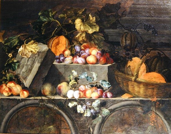 Natürmort Meyve (tuval üzerine yağlı boya) by Jean Baptiste Oudry