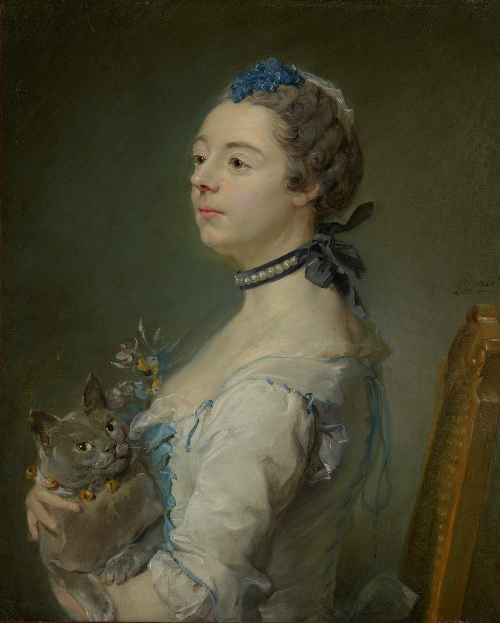 Magdaleine Pinceloup de la Grange, Parseval'de doğdu by Jean Baptiste Perronneau