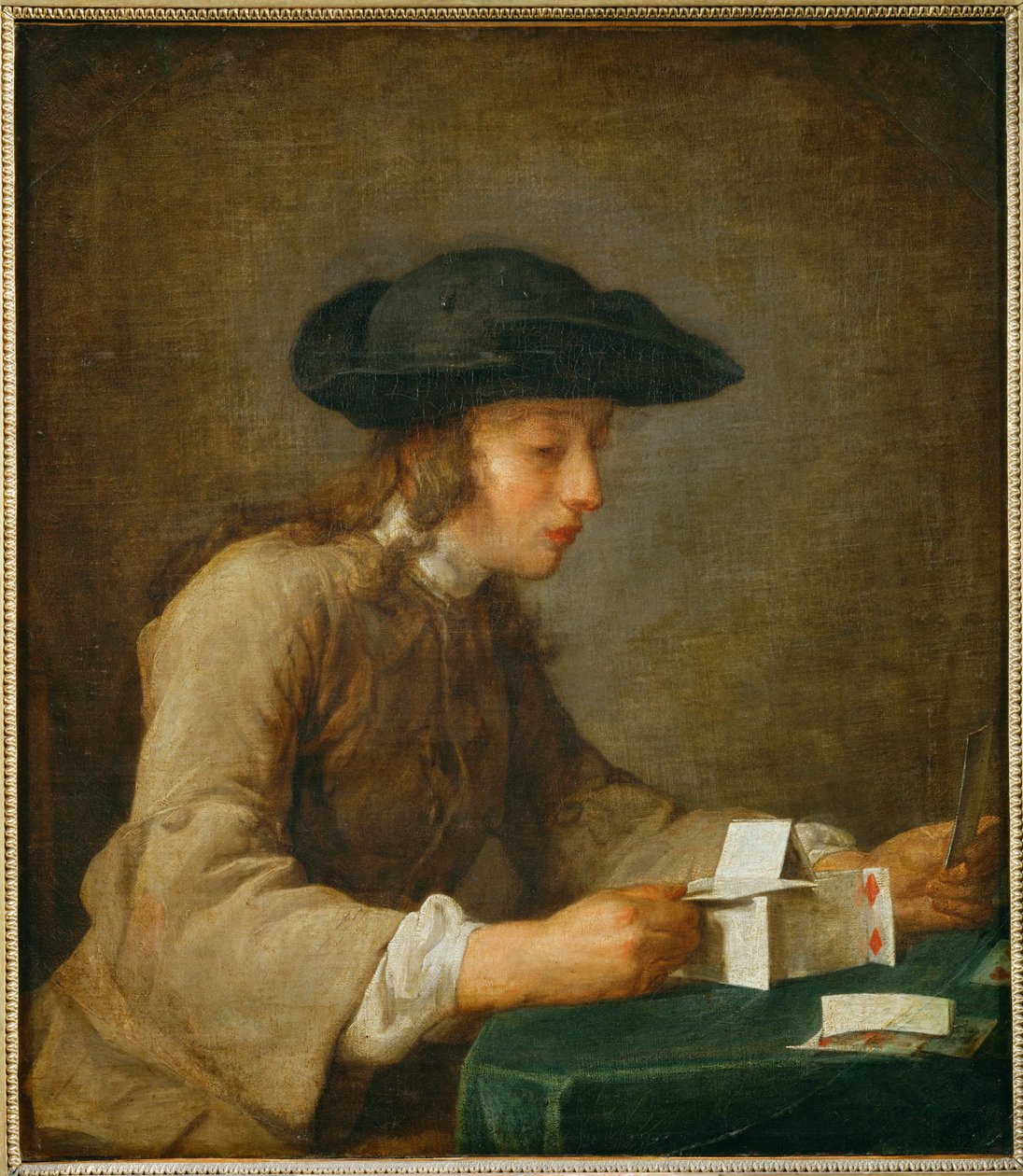 Le chateau de cartes - kartlardan oluşan bir ev ... by Jean-Baptiste Simeon Chardin
