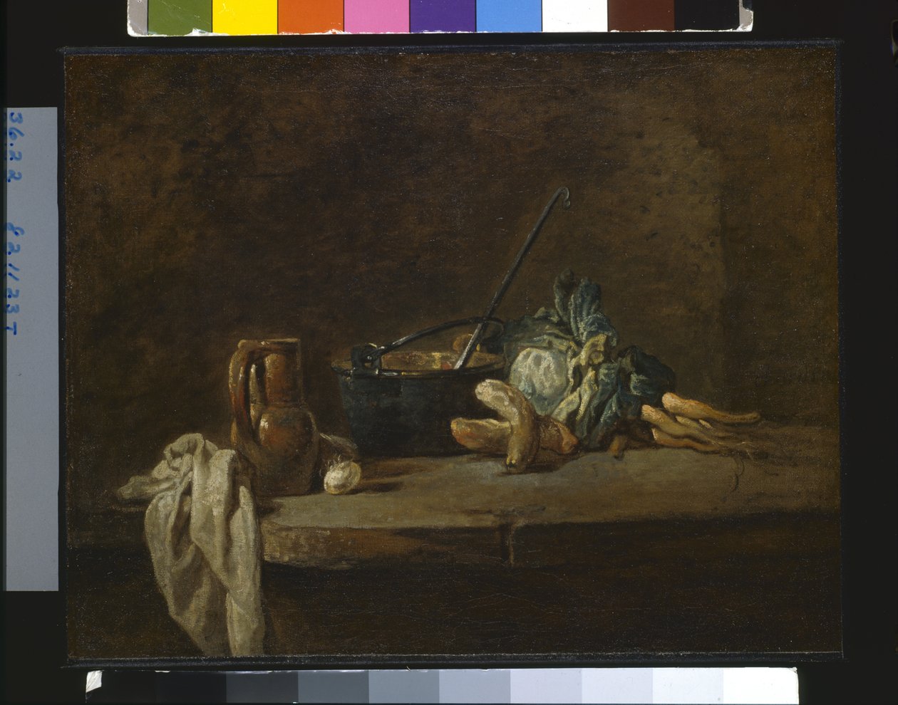 Çorba İçin Sebzeler (tuval üzerine yağlıboya) by Jean Baptiste Simeon Chardin