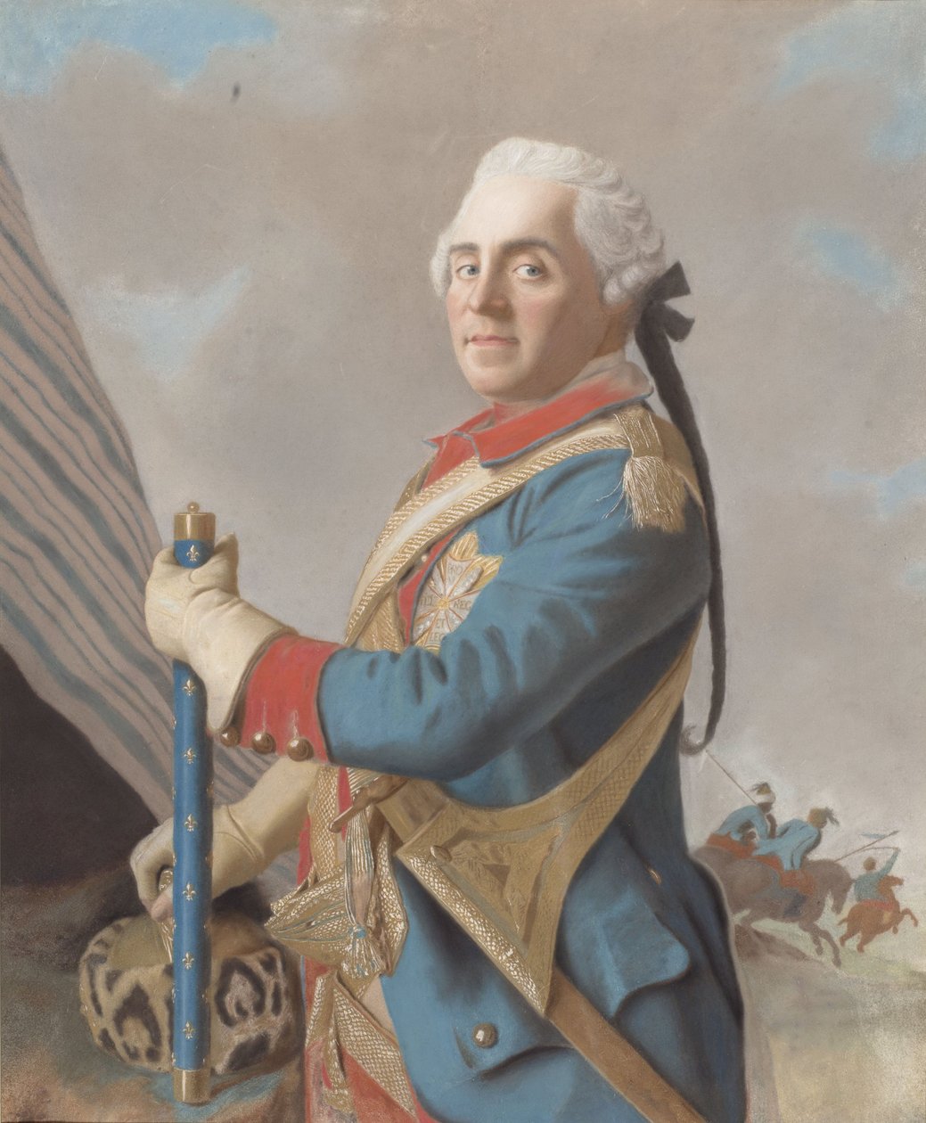 Maurice de Saxe (1696-1750), Fransa Mareşali portresi by Jean Étienne Liotard