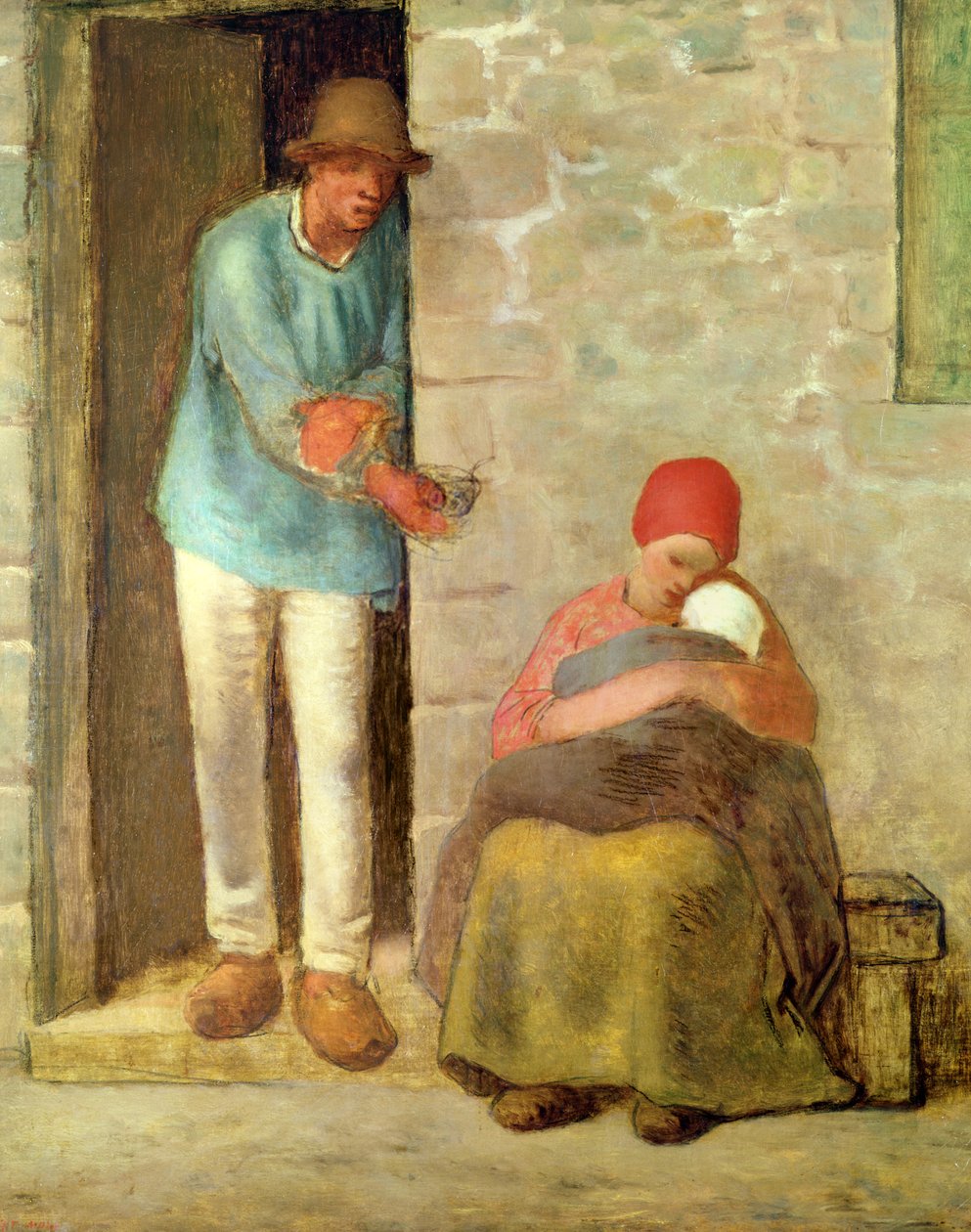 Beslenme, 1858 by Jean Francois Millet