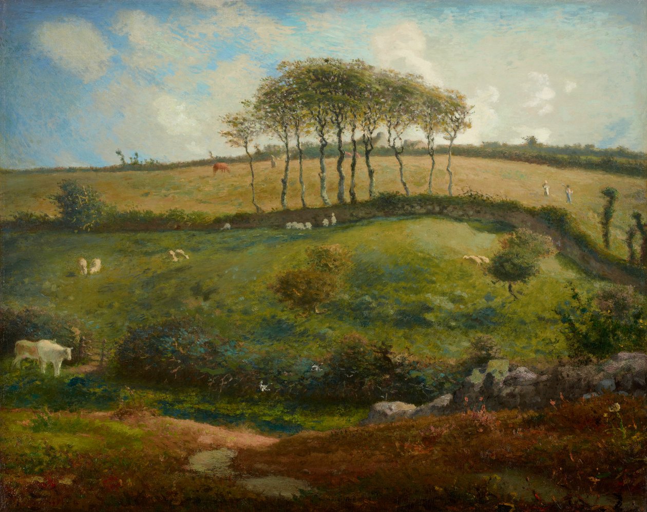 Cherbourg (Normandiya) yakınlarındaki mera by Jean Francois Millet