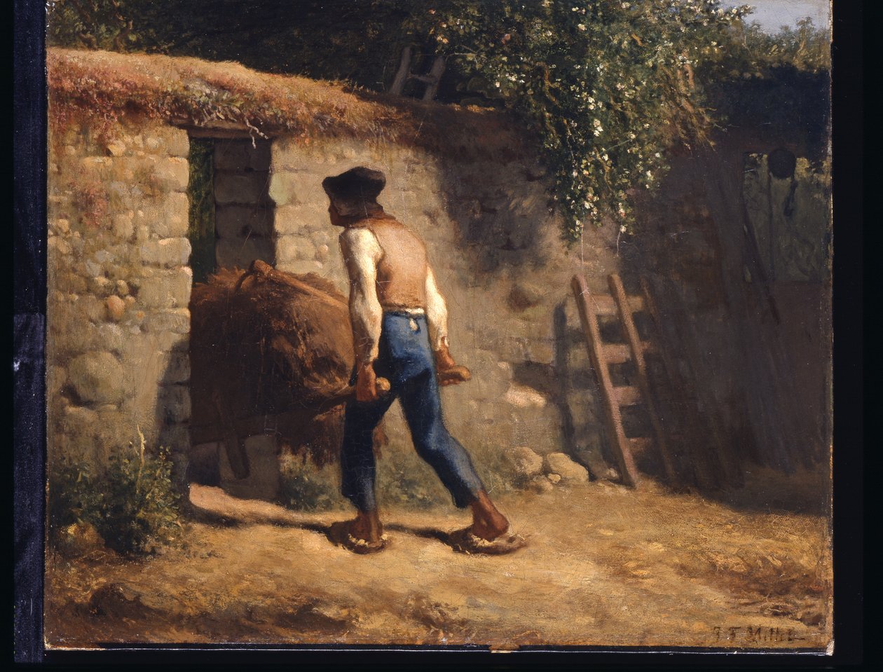 El Arabalı Köylü (tuval üzerine yağlıboya) by Jean Francois Millet