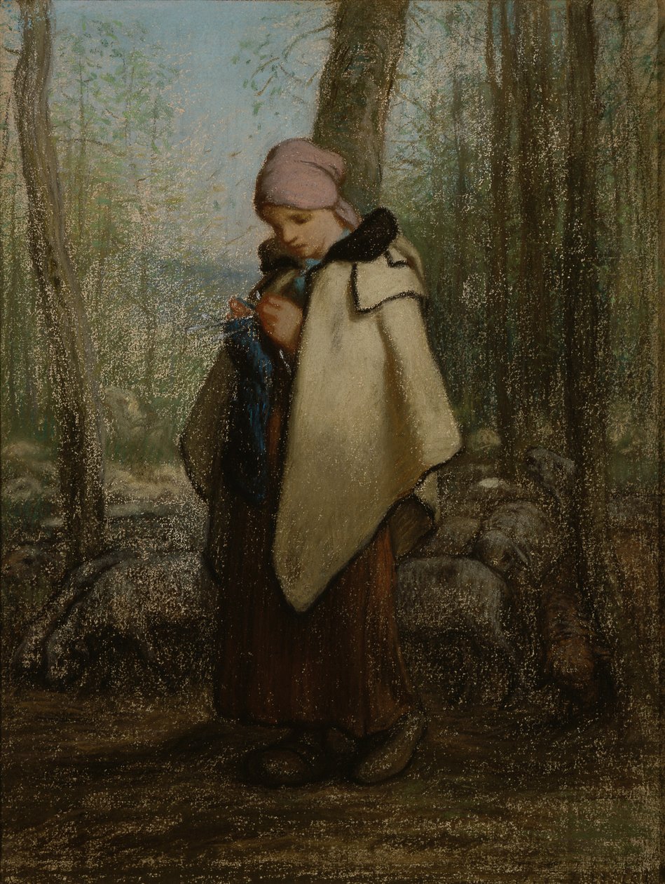 Örgü Çoban Kız by Jean-Francois Millet