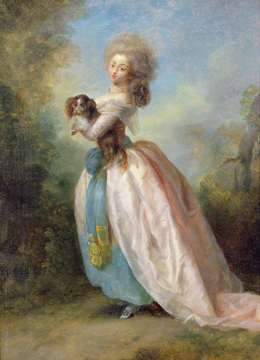 Köpekli Bir Hanımefendi by Jean Frederic Schall