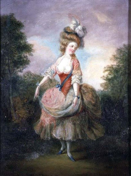 Tüy Şapkalı Dansçı by Jean Frederic Schall