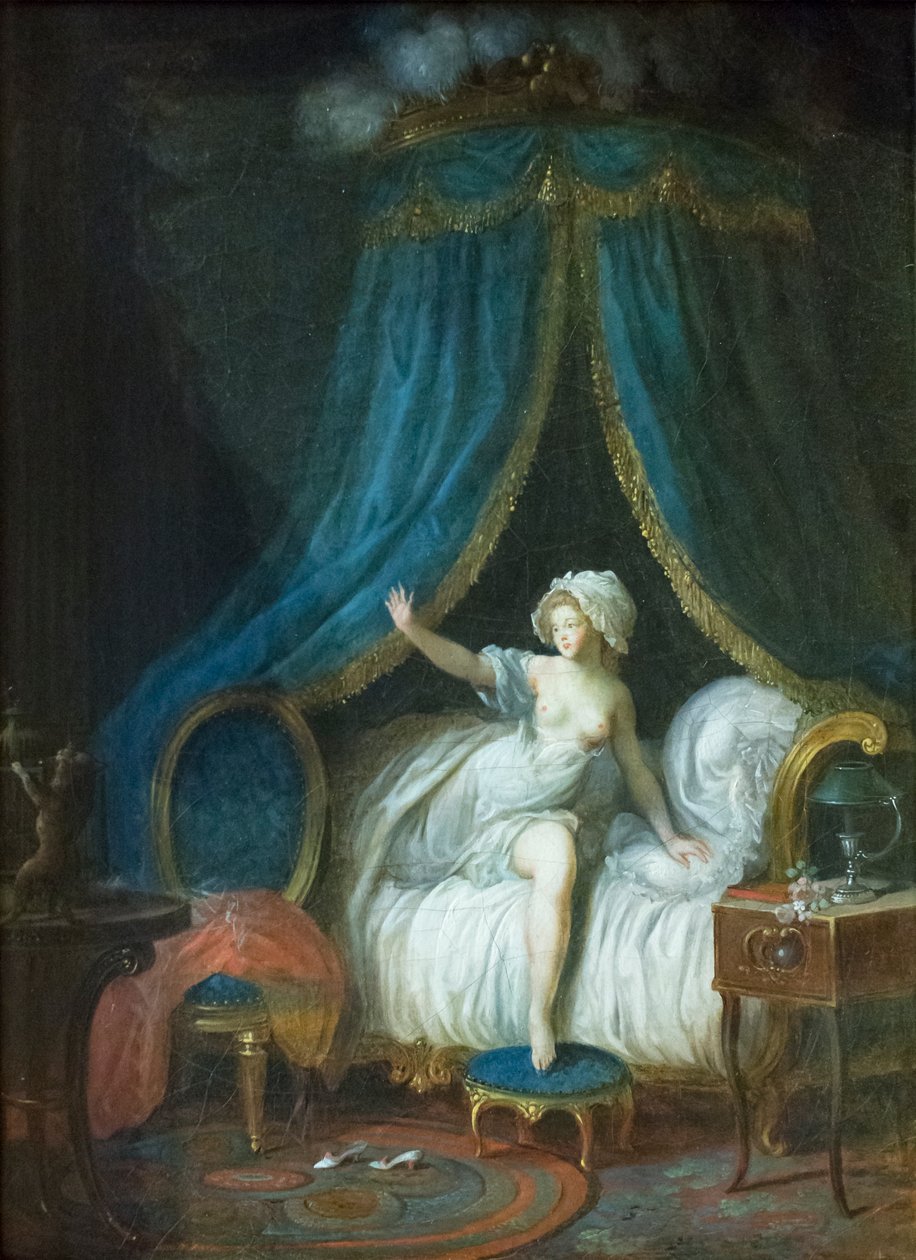 Yatağından yükselen kız by Jean Frederic Schall