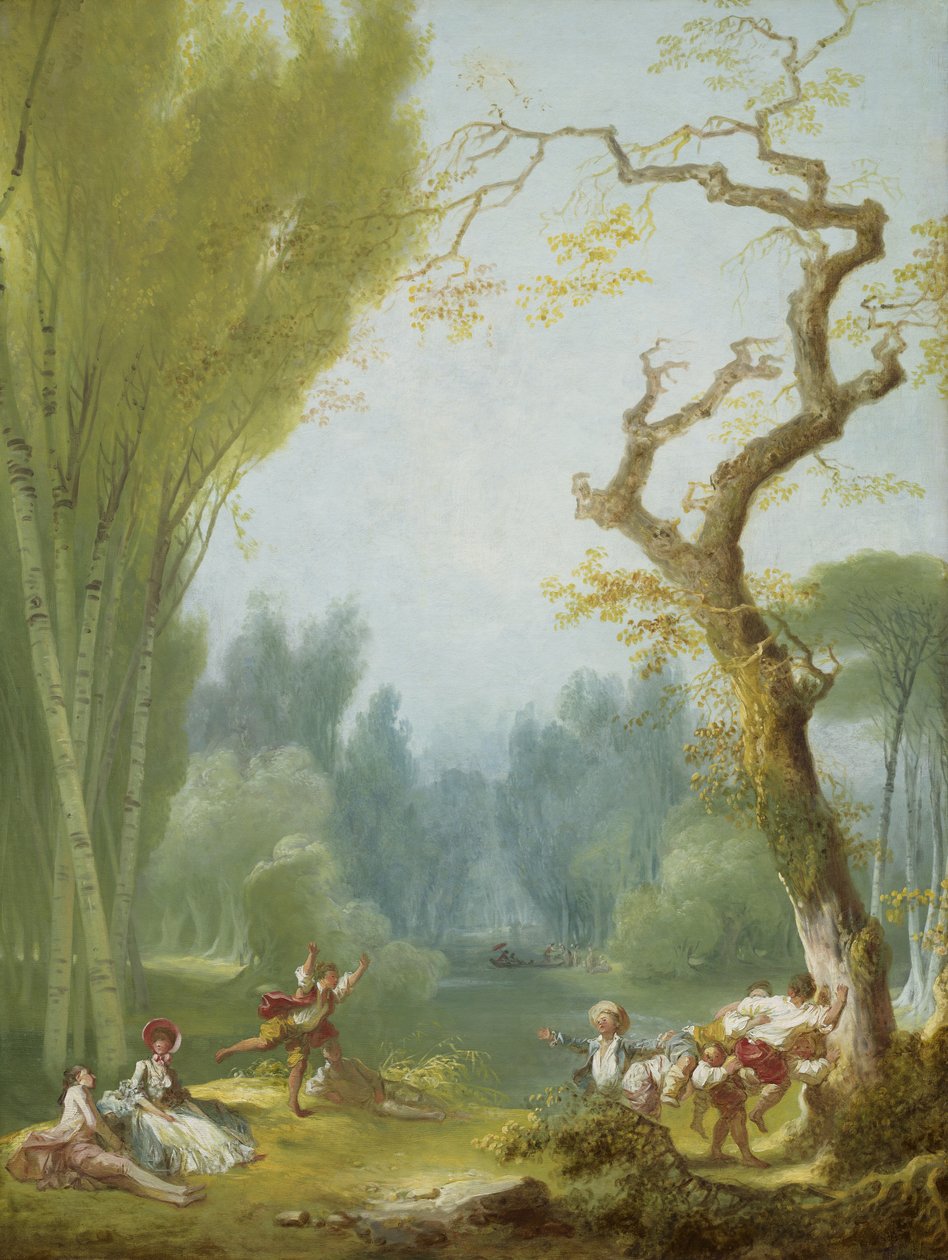 At ve Binici Oyunu, c.1775-80 (tuval üzerine yağlı boya) by Jean Honore Fragonard