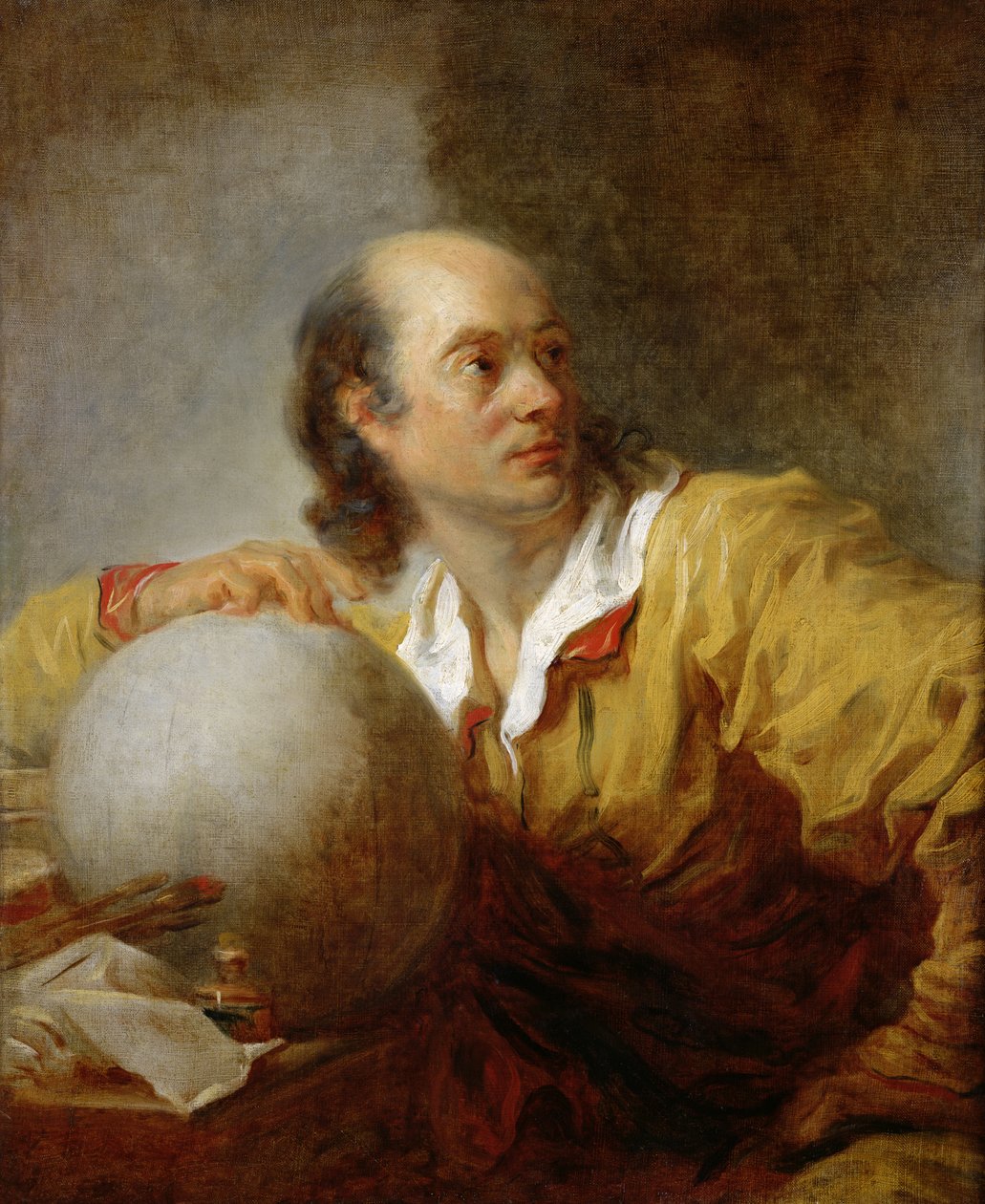 Joseph-Jerome Lefrancois Lalande (1732-1807) (tuval üzerine yağlı boya) by Jean Honore Fragonard