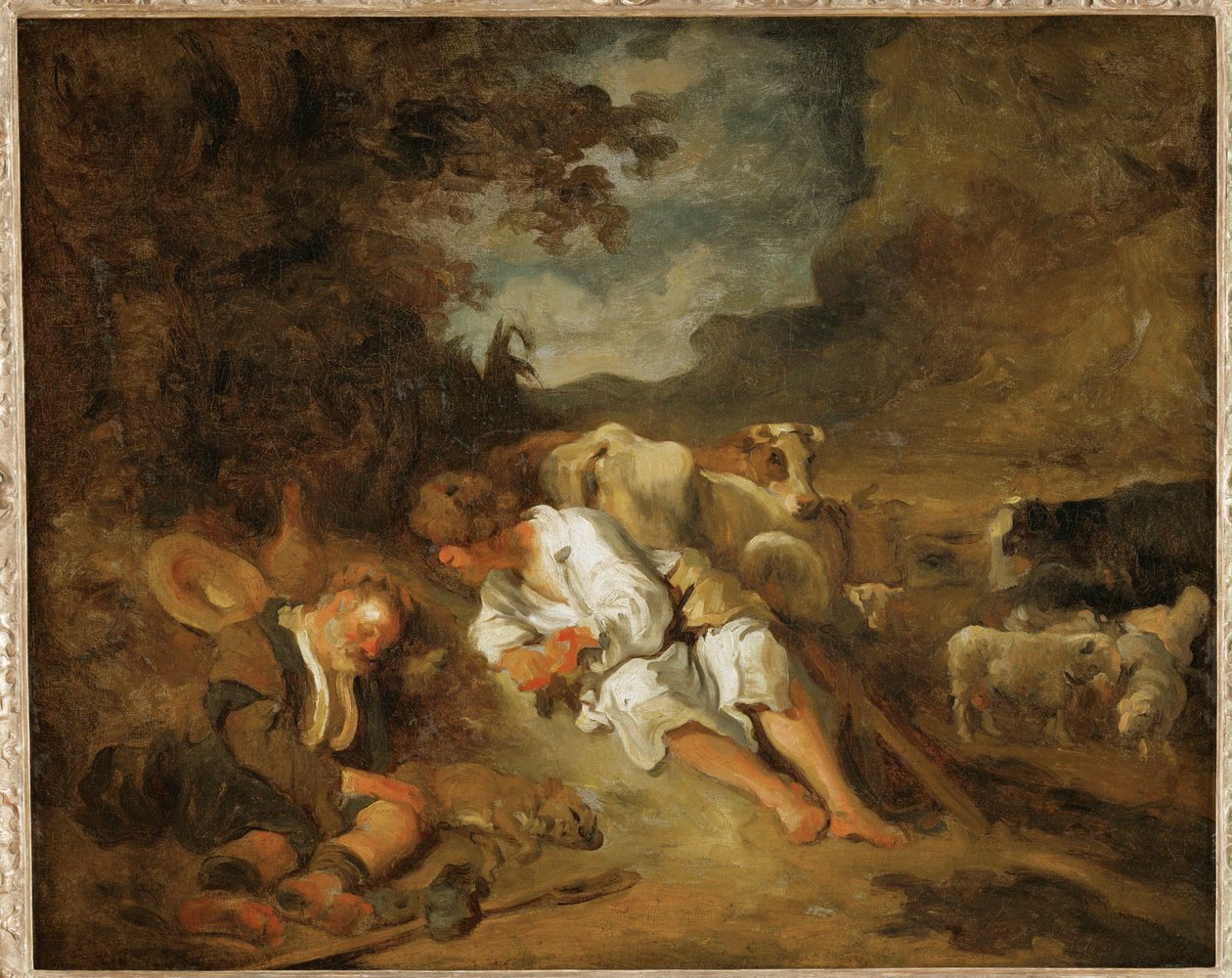 Mercury ve Argos ... by Jean-Honore Fragonard